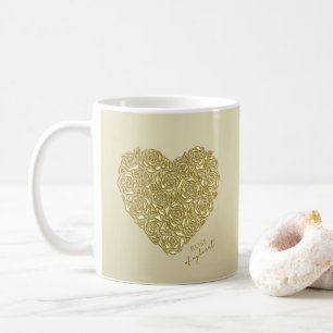 Elegant Gold Rose Of My Heart Coffee Mug
