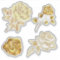 Elegant Gold Rose Wedding Invitation Stickers