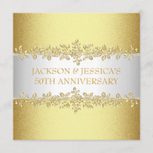 Elegant Gold Roses 50th Anniversary Party