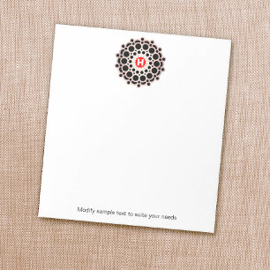 Elegant Gold Rosette Monogram Personalised Notepad