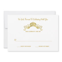 Elegant Gold Royal Crest Wedding Response