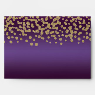 Elegant Gold & Royal Purple Envelopes