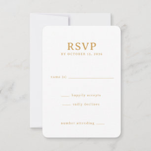 Elegant Gold RSVP Card
