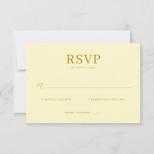 Elegant Gold RSVP Card