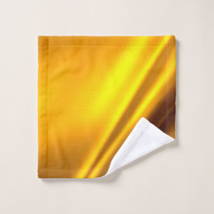 Elegant Gold Satin Faux Texture Look Bath Towel Set