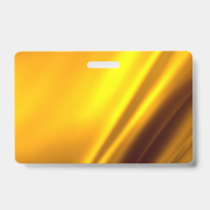 Elegant Gold Satin Faux Texture Look ID Badge