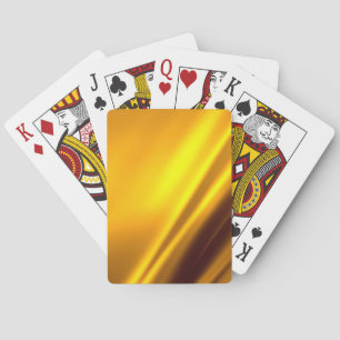 Elegant Gold Satin Faux Texture Look Playing Cards