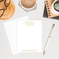 Elegant Gold Script Name Monogram