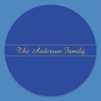 Elegant Gold Script on Navy Blue Background
