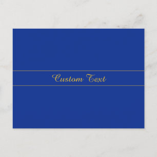 Elegant Gold Script on Navy Blue Background Postcard