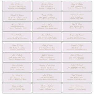 Elegant Gold Script On Purple Guest Names Address
