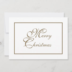 Elegant Gold Script Personalised Christmas Holiday Card