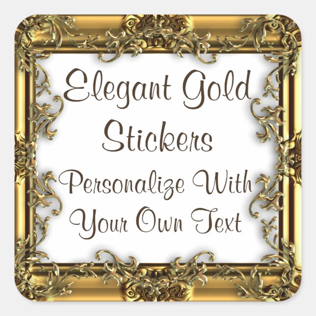 Elegant Gold Seals And Stickers (Front)