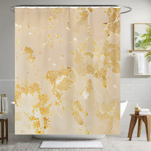 Elegant Gold Sequin Shower Curtains Stylish Decor
