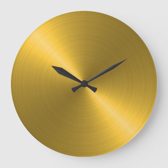 Elegant Gold Sheen Large Clock (Front)