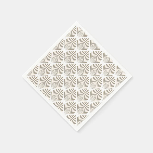 Elegant Gold Shell Pattern Napkin (Corner)