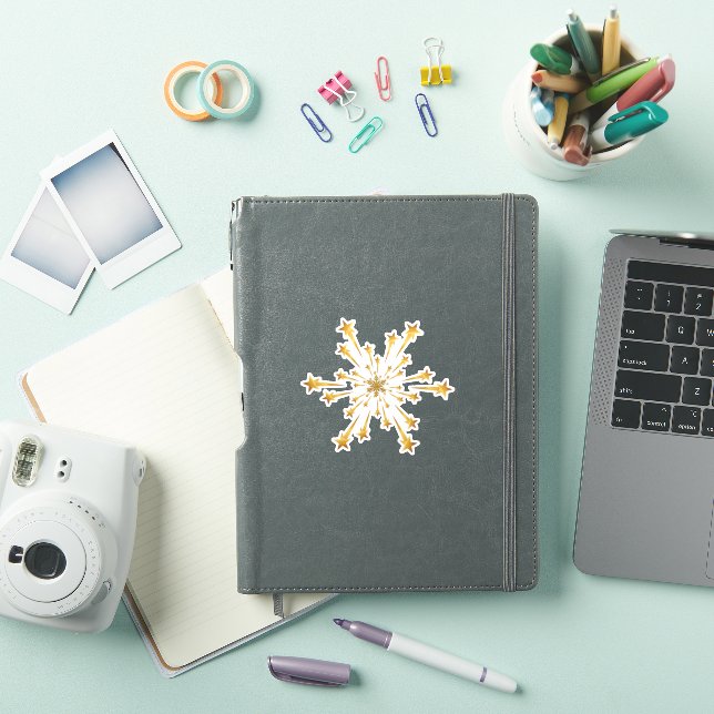 Elegant Gold Shooting Star Snowflake Fireworks (iPad Cover)
