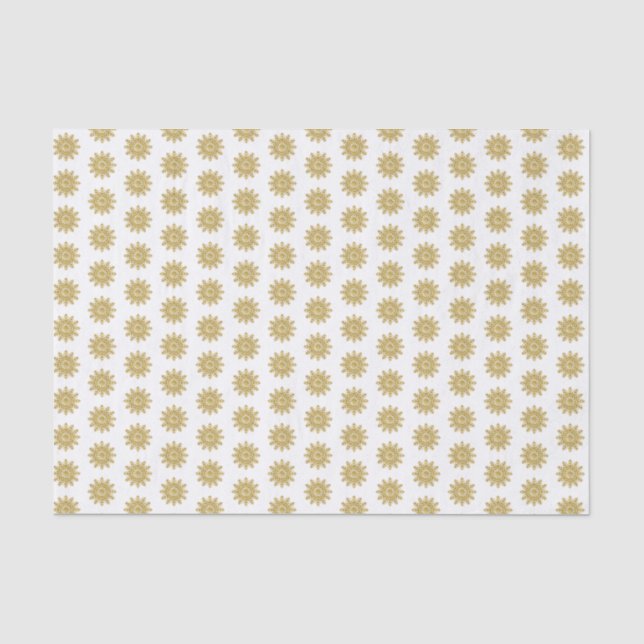 Elegant Gold Snowflake Holiday Tissue Paper (Front)