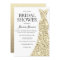 Elegant Gold Sparkle Dress Bridal Shower Invite