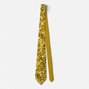Elegant Gold Sparkle Glitter Gem Pattern Tie