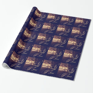 Elegant Gold Sparkle Wedding Wrapping Paper