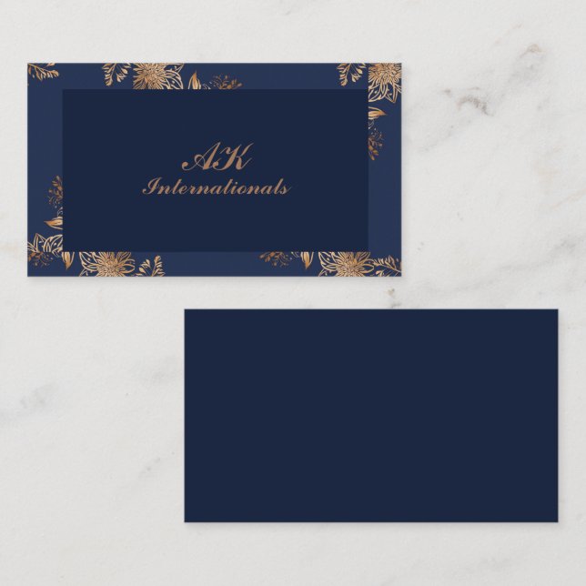  elegant gold  Standard, 3.5" x 2.0" Business Card (Front/Back)