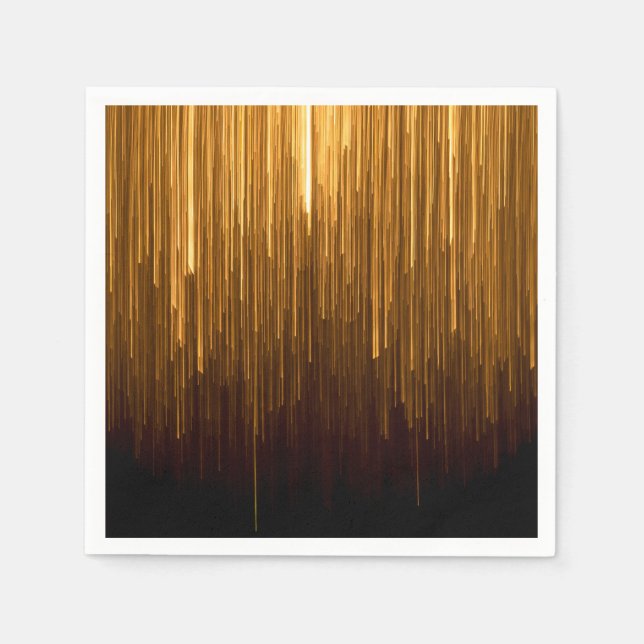 Elegant Gold Starburst Paper Napkin (Front)