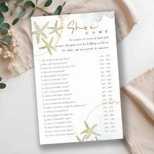 Elegant Gold Starfish Shoe Game Bridal Shower Game
