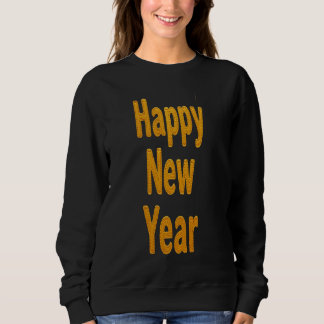 Elegant Gold Stitched Typography Classy Party Sweatshirt