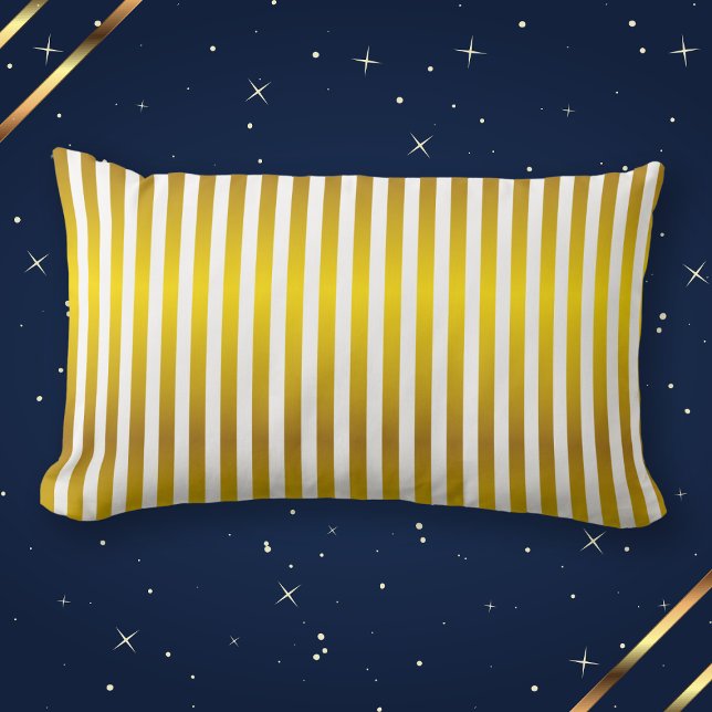 Elegant Gold Stripe Pattern Lumbar Cushion (Creator Uploaded)