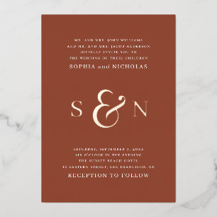 Elegant gold terracotta typography details wedding