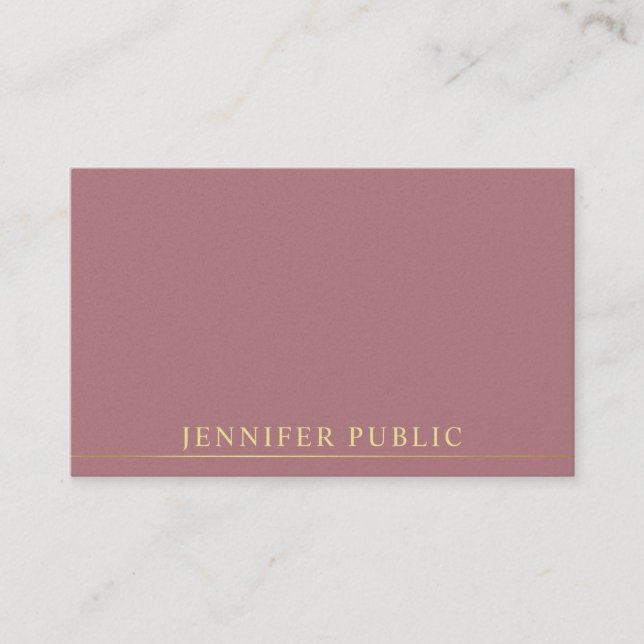 Elegant Gold Text Template Professional Modern Business Card (Front)