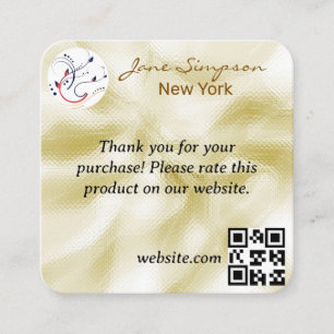 Elegant Gold Texture Logo Business Card