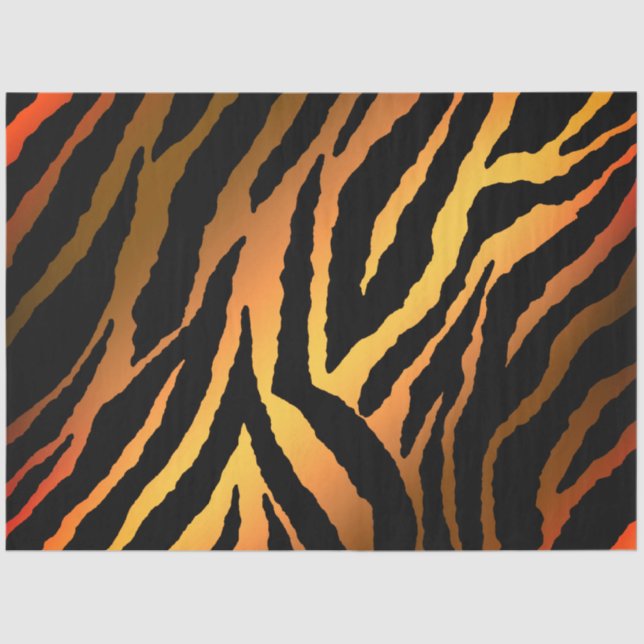 Elegant Gold Tiger Tissue Paper (Front)