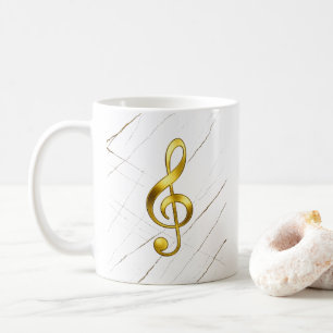 Elegant Gold Treble Clef Home Art Coffee Mug