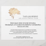 Elegant Gold Tree Logo Flyer<br><div class="desc">Clean,  sophisticated design with faux gold foil tree silhouette. Perfect for a therapist,   holistic healer,  counselor and more.  For additional matching marketing materials please contact me at maurareed.designs@gmail.com. For more premade logos visit logoevolution.co. Original design by Maura Reed.</div>