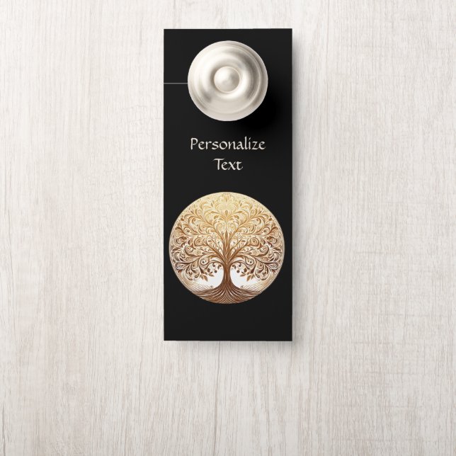 Elegant Gold Tree of Life Spiritual Zen  Door Hanger (On Knob)