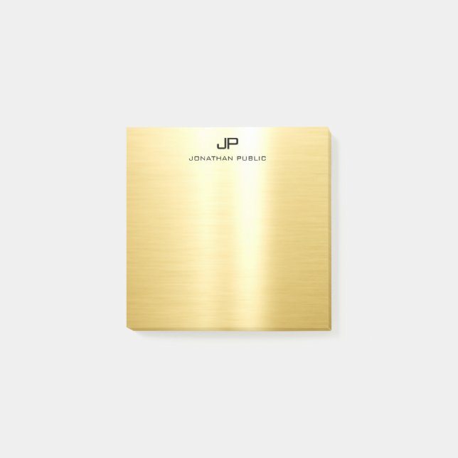 Elegant Gold Trendy Template Modern Professional Post-it Notes (Front)