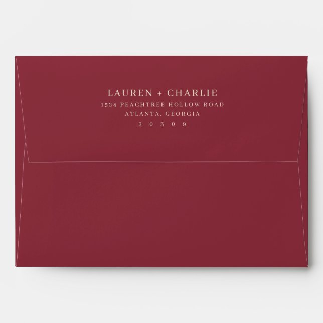Elegant Gold Typographic Envelope (Back (Top Flap))