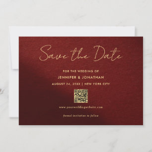 Elegant Gold Typography Script Save The Date