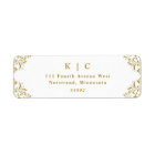 Elegant Gold Vintage Wedding Return Address