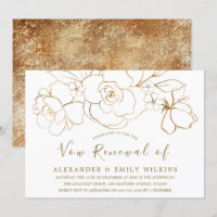 Elegant Gold Vow Renewal 50th Wedding Anniversary