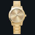 Elegant Gold Watch for Fashion Enthusiasts<br><div class="desc">Step up your style game with this timeless gold watch from Zazzle. A perfect blend of elegance and functionality, its sleek design makes it an ideal accessory for any occasion. Whether you’re at a business meeting or a casual outing, this watch adds a touch of sophistication to your look. The...</div>
