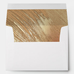 Elegant Gold Watercolor Brush Strokes  Envelope
