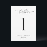Elegant Gold Wedding 5x7 Table Number Cards<br><div class="desc">Simple, Elegant 5x7 Double-Sided Table Number: Elegance meets simplicity in our exquisitely designed 5x7 Double-Sided Table Number. Crafted in classic black and white, this elegant addition adds a touch of sophistication to your wedding decor. Its timeless minimalist design ensures it effortlessly blends with any theme, making it the perfect accent...</div>