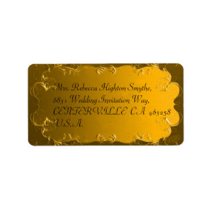 Elegant Gold Wedding Address Labels