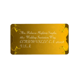 Elegant Gold Wedding Address Labels