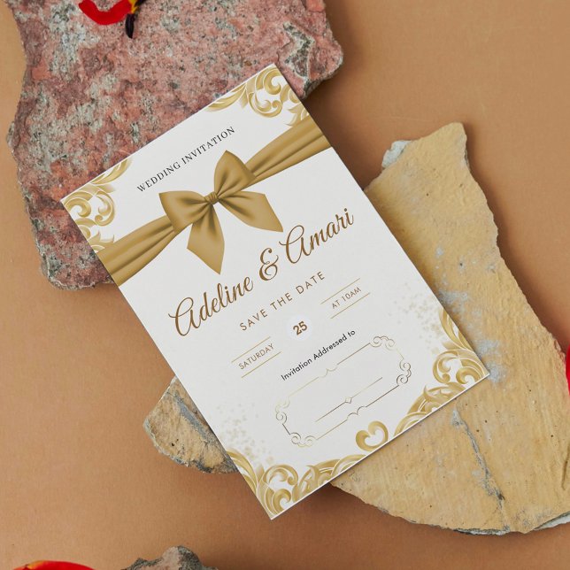 Elegant Gold Wedding Celebration Card (Creator Uploaded)
