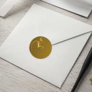 Elegant Gold Wedding Envelope Seals