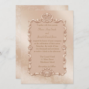 Elegant Gold Wedding Invitation